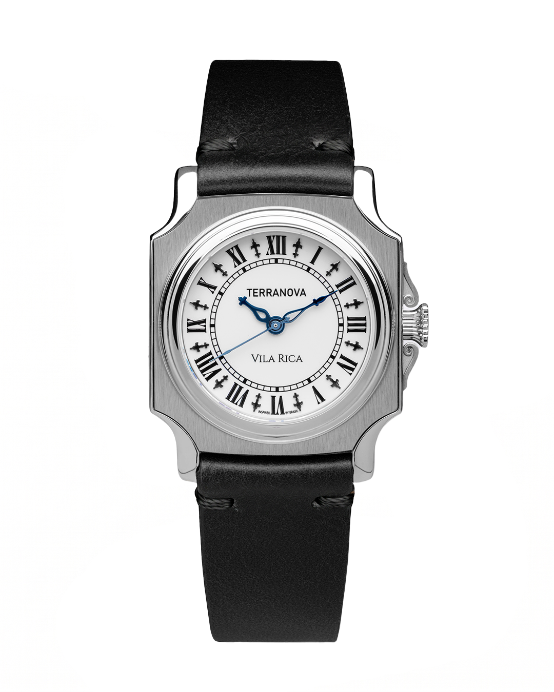 Vila Rica 30mm - Ref. TNVR 02 - Pulseira em couro preto - Entregas até o fim de setembro