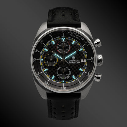Automobilista Carbono - Pulseira em Couro - Ref. TNA 04.1