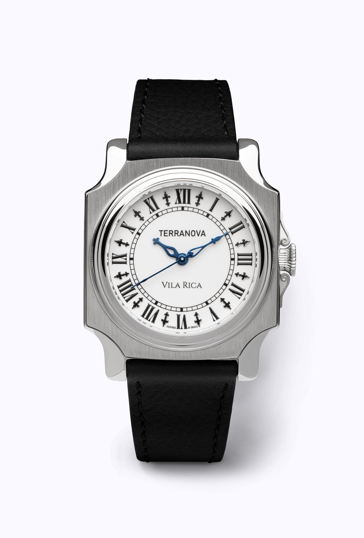 Vila Rica 35mm - Ref. TNVR 01 - Pulseira em couro Interlagos Preto - Entregas em Outubro