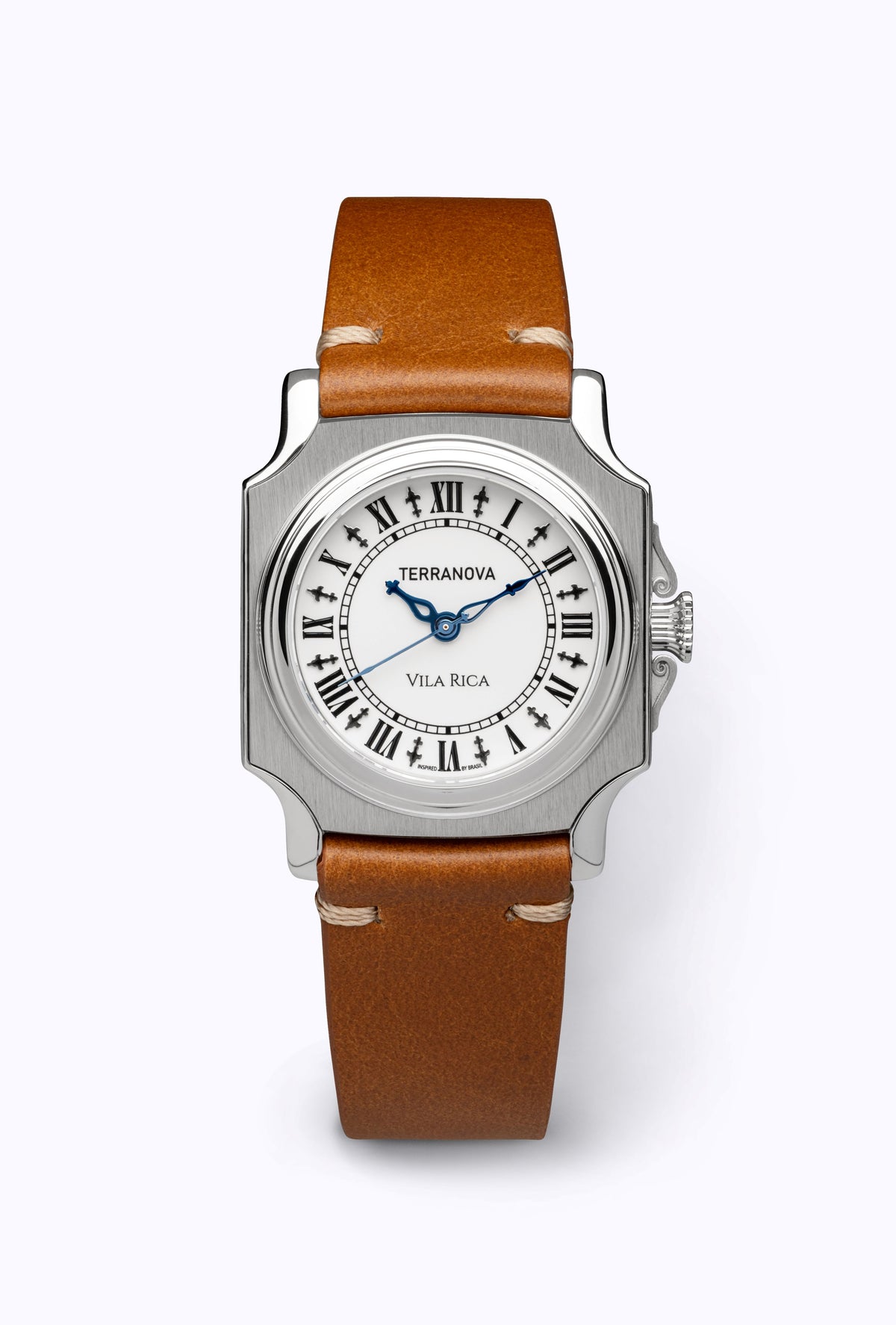 Vila Rica 30mm - Ref. TNVR 02 - Pulseira em couro caramelo - Entregas em Outubro