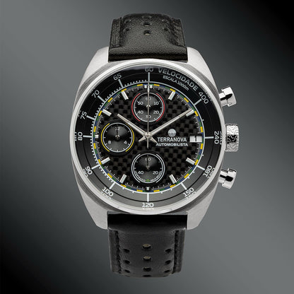 Automobilista Carbono - Pulseira em Couro - Ref. TNA 04.1