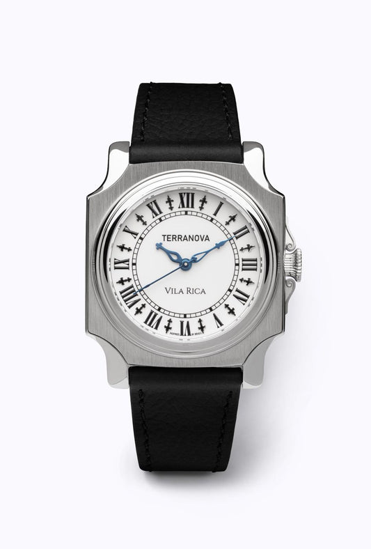 Vila Rica 35mm - Ref. TNVR 01 - Pulseira em couro Interlagos Preto - Entregas até o fim setembro