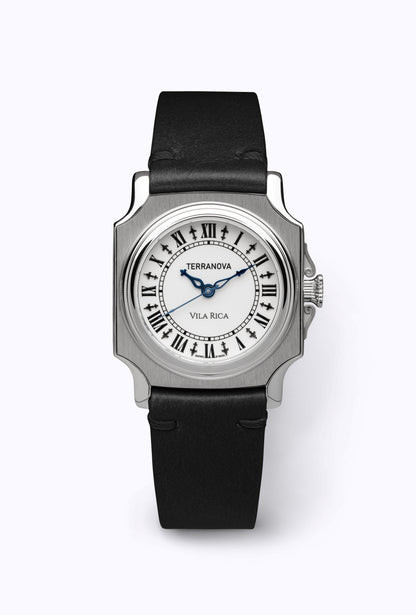 Vila Rica 30mm - Ref. TNVR 02 - Pulseira em couro preto - Entregas em Outubro