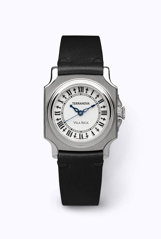 Vila Rica 30mm - Ref. TNVR 02 - Pulseira em couro preto - Entregas em Outubro